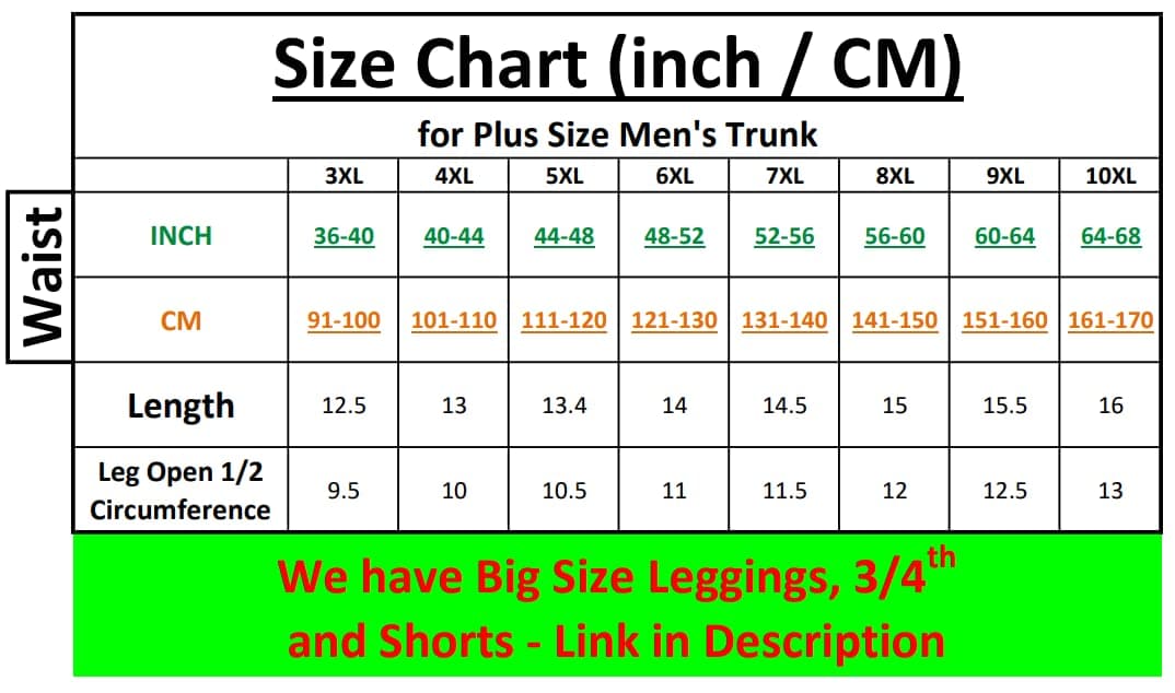 Plus Size Cotton Stretch Trunks for Men (Big & Tall) – image 2
