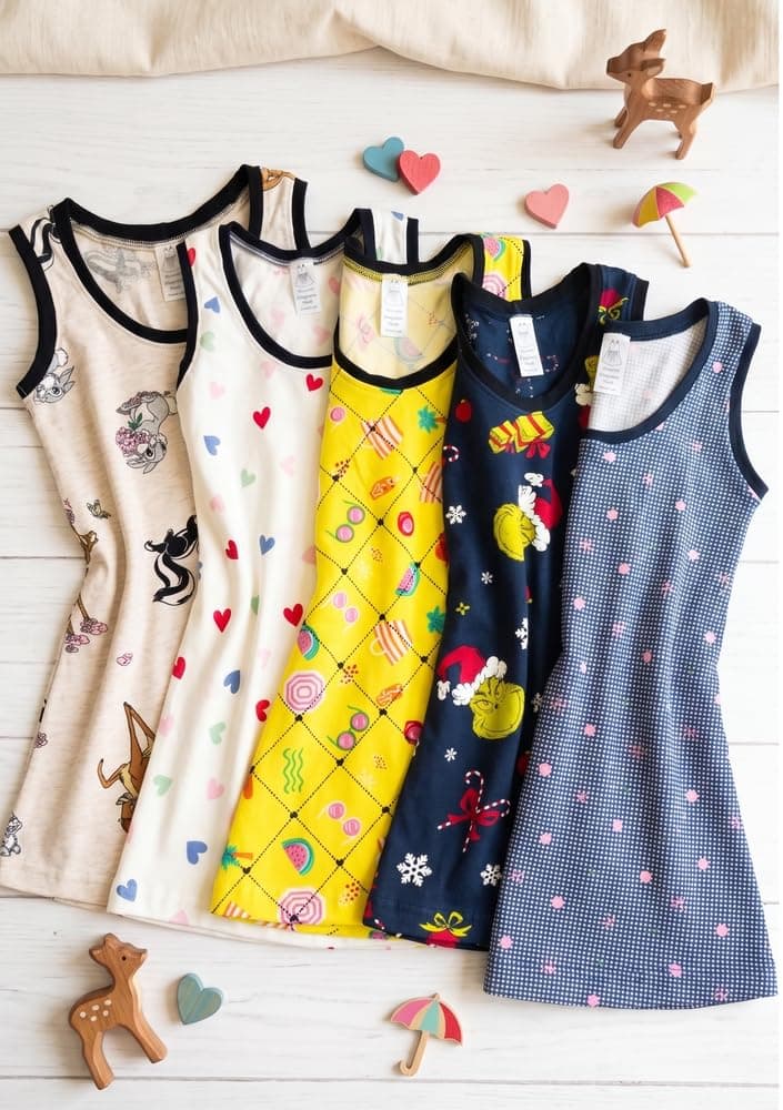 Little Girls Sleeveless Cotton Frock [Ages 2-7 Years], Knee-Length Casual Dress, Everyday Summer Frock for Girls, Assorted Print and Color – image 3